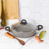 Pot plat en granit bio Karaca Dark Silver 26 cm